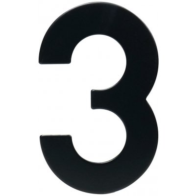 RICHTER číslo domovní č.3 95mm nerez ČER – Zboží Mobilmania