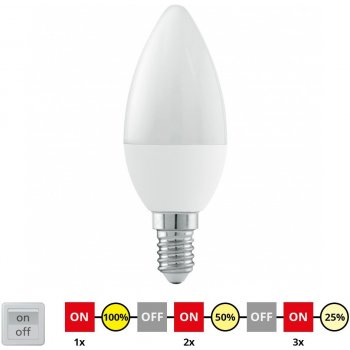 Eglo LED žárovka Stmívatelná E14/6W/230V STEPDIMMING Teplá bílá