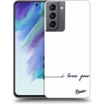 Pouzdro Picasee silikonové Samsung Galaxy S21 FE 5G - I love you čiré – Sleviste.cz