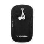 AppleMix Sportovní pouzdro na ruku WOZINSKY pro Apple iPhone - reflexní - látkové - černé – Zboží Živě