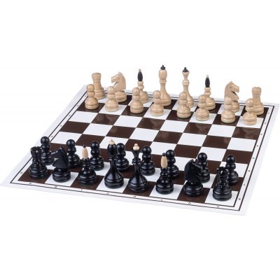 Šachový set klubovka vinylová šachovnice