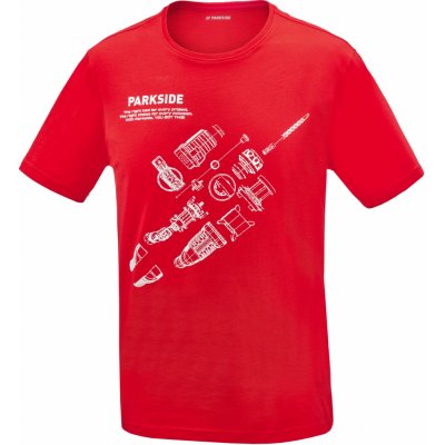 Parkside pánské triko s BIO bavlnou červená – Zboží Dáma