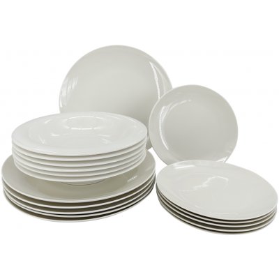 by inspire sada talířů Bella bílá 18 ks – Zboží Mobilmania