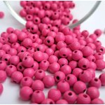 Detoa dřevěné korálky středně růžové 6 mm 10 ks – Zboží Dáma