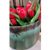 Květina Kytice 7ks červených realistických tulipánů - 31cm