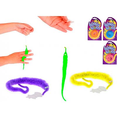 Mikro Trading Červík 22cm na provázku na kartě modrá – Zboží Mobilmania