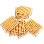 Montessori C155 9 zlatých perlových stovkových čtverců – Zboží Dáma