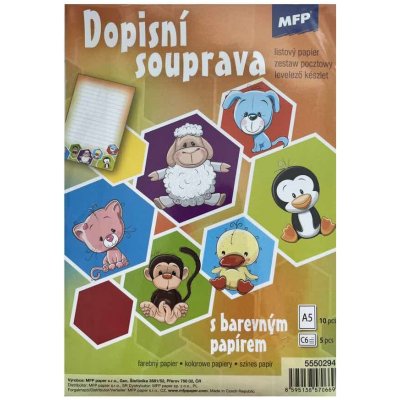 Dopisní sada dětská se zvířátky – Hledejceny.cz