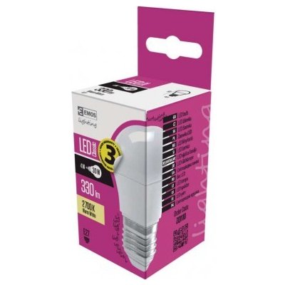 Emos LED žárovka Classic Mini Globe E27 4,1 W 32 W 350 lm teplá bílá ZQ1110 – Zboží Mobilmania