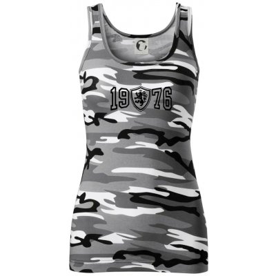 Narozeninový motiv znak 1976 dámské Maskáčové tílko Šedý maskáč – Zbozi.Blesk.cz