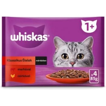 Whiskas výběr masa a zeleniny ve šťávě 4 x 85 g