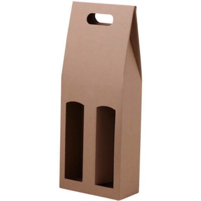 TAVOBAL Kartonová krabice na víno - 2 láhve 0,75 l, s okénkem – Zboží Dáma