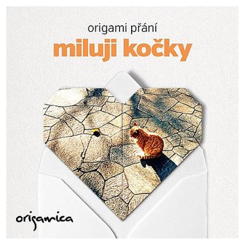 Origami přání - Miluji kočky zrzeček