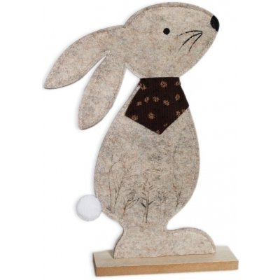 Zajíc filc 41cm béžová – Zboží Dáma