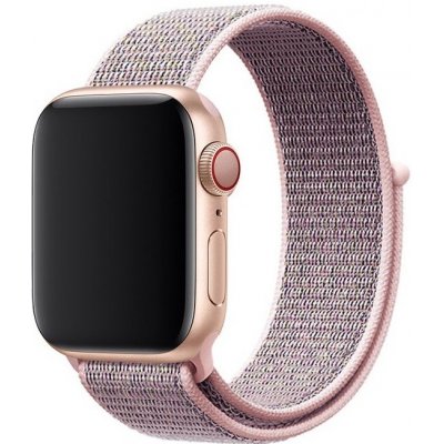 AW Nylonový řemínek na Apple Watch na suchý zip - Tmavě růžový Šířka uchycení řemínku: 38/40/41mm Tmavě Růžový IR-AWNL016