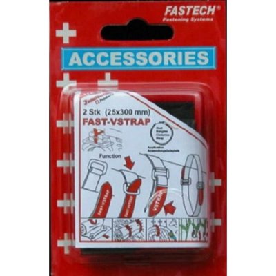 FASTECH® 688-330KC pásek se suchým zipem s páskem háčková a flaušová část (d x š) 300 mm x 25 mm černá, červená 2 ks – Hledejceny.cz