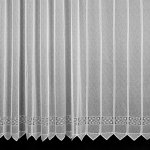 Brilltex Žakárová záclona 715, kostičky, bílá, zavěšení na tyč, výška 180cm (v metráži) – Zboží Mobilmania