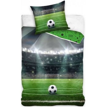 BedTex bavlna povlečení pro fotbalisty motiv Fotbalové hřiště 140x200 70x90