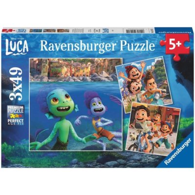 RAVENSBURGER Disney Pixar: Luca 3x49 dílků