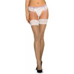 Obsessive Lilyanne garter belt, bílá – Zboží Dáma