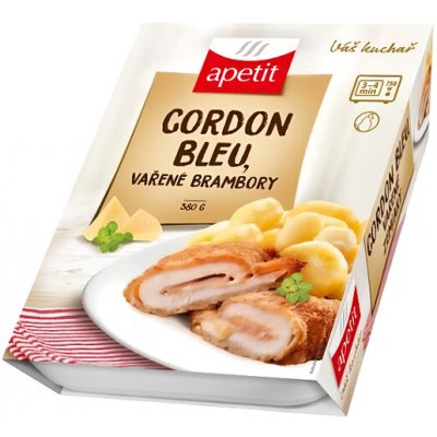 Apetit Cordon Bleu s vařenými bramborami 380 g – Zboží Dáma