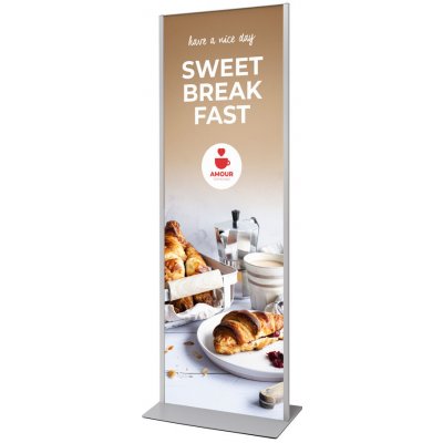 Jansen Display Totemový panel 70 x 200 cm Stříbrný 732 x 2010 mm – Zboží Živě