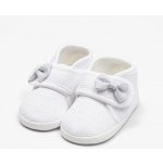 New Baby Kojenecké capáčky s mašličkou bílá – Zboží Dáma