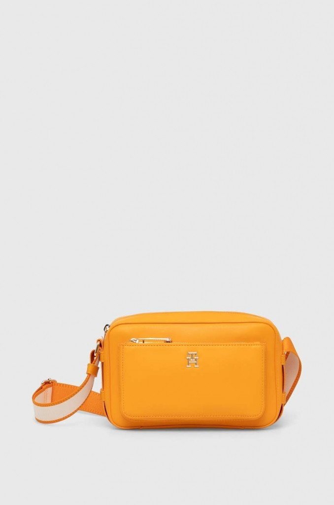 Tommy Hilfiger kabelka Iconic Tommy Camera bag AW0AW15991 Oranžová