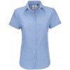 Dámská košile B&C Oxford s krátkým rukávem světle modrá