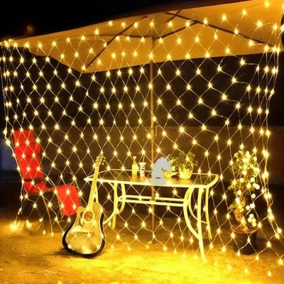 Real Home Světelná clona, vánoční světýlka, 144 LED, vánoční, teplá bílá, 2 x 2 m, 8 režimů – Hledejceny.cz
