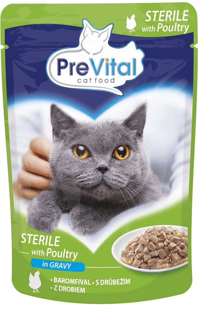 PreVital s drůbeží pro sterilizované kočky 24 x 100 g