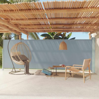vidaXL Zatahovací boční markýza 180 x 600 cm šedá – Zboží Mobilmania