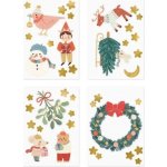 PartyDeco Samolepky na okno Merry Christmas 4 archy 40 ks – Hledejceny.cz