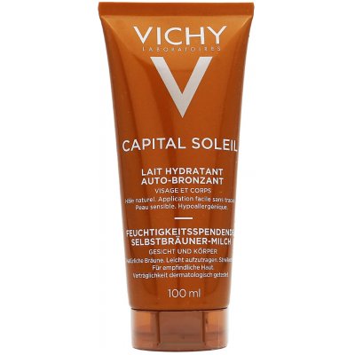 Vichy Ideal Soleil Auto Bronzant hydratační samoopalovací mléko na obličej a tělo 100 ml – Zboží Dáma