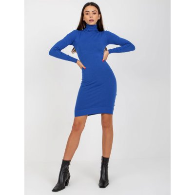 Pletené šaty s rolákem NM-SK-NG-2309.17X blue – Zboží Mobilmania
