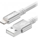 AlzaPower APW-CBMFI18901S AluCore USB-A to Lightning MFi, 1m, stříbrný – Sleviste.cz