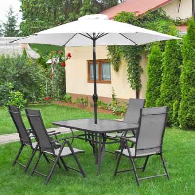 Avenberg Harmony šedo-béžová Set zahradního nábytku 6-dílný – Sleviste.cz