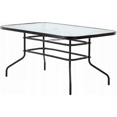 GardenLine NEO-2286 Kovový zahradní stůl se skleněnou deskou 150 x 90 x 70 cm – Hledejceny.cz