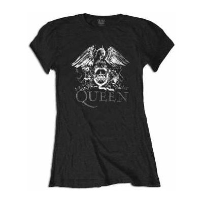 Dámské originální tričko Queen s kamínky černé – Zboží Dáma