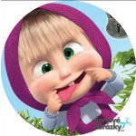 Jedlý tisk MÁŠA A MEDVĚD ● materiál: JEDLÝ PAPÍR Ⓜ️, ● velikost: 6cm (12 ks / A4) ☝ – Hledejceny.cz