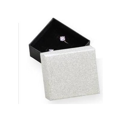 Šperky4U Dárková krabička stříbrná/černá KR0053-ST – Zboží Dáma