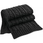 Beechfield pletená šála Melange černá – Zboží Dáma