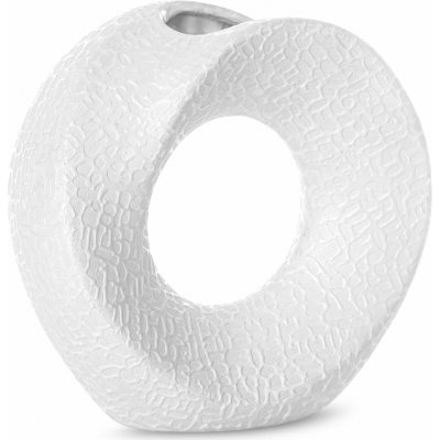 EUROFIRANY KERAMICKÁ VÁZA RISO 19X7X18 CM BÍLÁ – Zboží Dáma