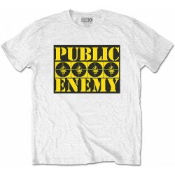 Public Enemy tričko Four Logos white