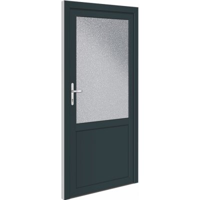 Soft Vchodové dveře BARCELONA antracit/bílá, 98x200 cm levé – Zboží Mobilmania