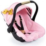 bayer Design Autosedačka pro panenky se stříškou růžová/zlatá – Zboží Dáma