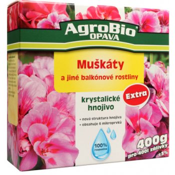 AgroBio Opava, s.r.o. Krystalické hnojivo Extra Muškáty 0,4 kg