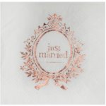 Santex ubrousky Just Married Rose Gold 25x25cm 20ks – Zboží Dáma