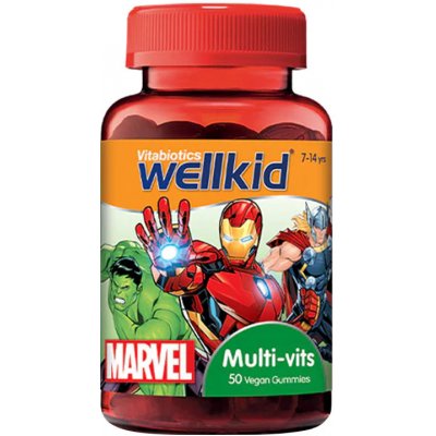 Vitabiotics Wellkid Marvel Multi-Vits jahoda 50 gummies – Hledejceny.cz