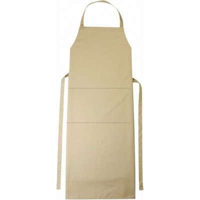 CG Workwear zástěra Verona s laclem a kapsou béžová tmavá 90 x 75 cm CGW1146 – Hledejceny.cz